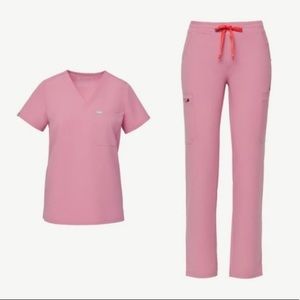 NWT FIGS scrub set - chalk